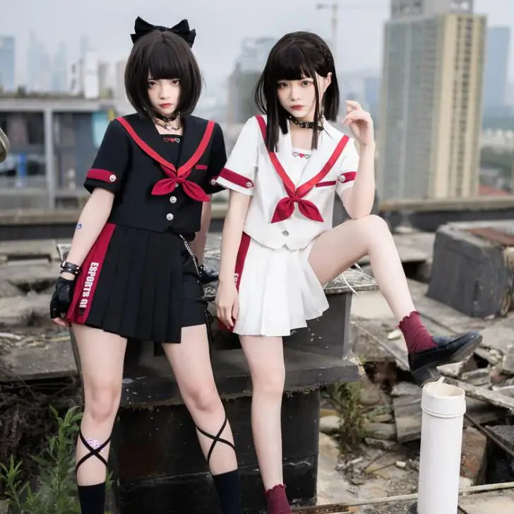 Gaming Girl Original Design Cute Japanese Women's Jk Uniform 2pcs Set ...