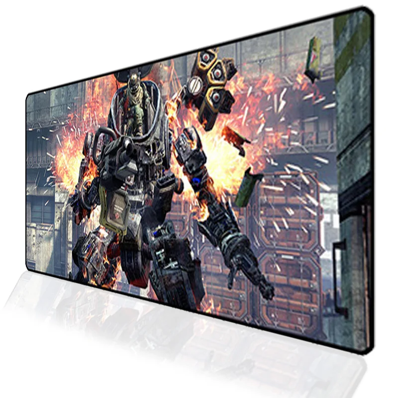 600*300*2 мм Большой игровой коврик для компьютерной мыши titanfalks с запирающимся краем