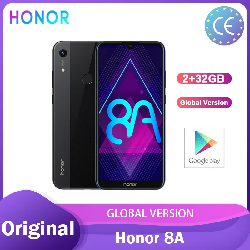 HONOR 8A смартфон 6 09 дюймов MT6765 Восьмиядерный Глобальный Встроенная память Android 9 0 2