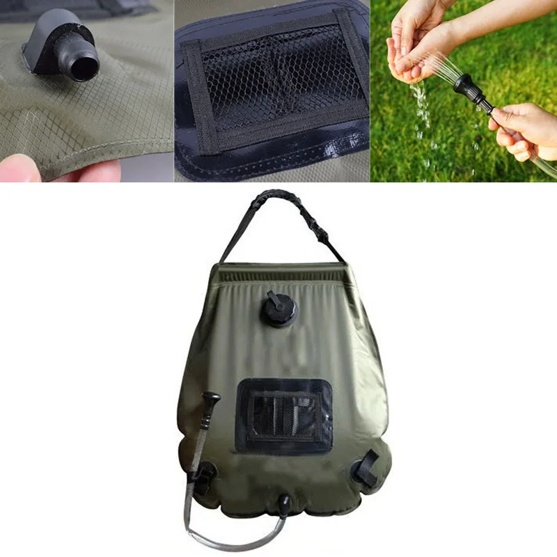 

Outdoor Hot Water Bag Solar Shower Pocket Safe Durable Non-Toxic Camping Hiking Hunting Pool Accessories Camping Tools Water Bag