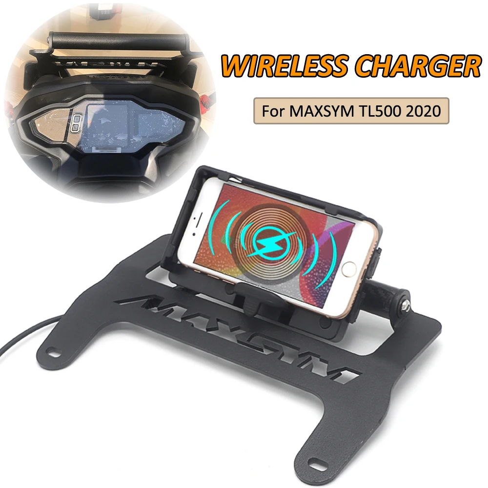 

Передняя подставка для телефона SYM MAXSYM TL 500 TL500 2020, держатель смартфона, GPS, Беспроводная зарядка, навигационная пластина, кронштейн