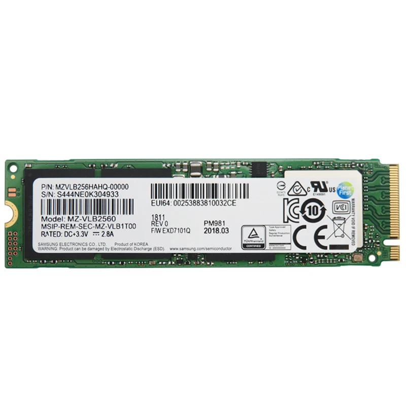 Оригинальный твердотельный жесткий диск PM981 SAMSUNG 1 ТБ 512 гб 256 M2 SSD NVMe PCIe 3 0x4