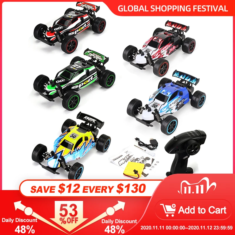 RC Car 1:20 2.4G 4CH Rock Crawler Off-Road Vehicle Models Drifting Racing Toys for Children Toy Cars with Remote Control