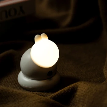 

usb human body induction lamp cute rabbit home magnetic rabbit rabbit night light cute silicone pat night light