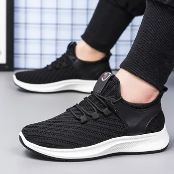 

Men's Casual Shoes Breathable Mesh Brand Lace Up Men's Sneakers Mesh tide shoes wild trend men's breathable sports casual shoes