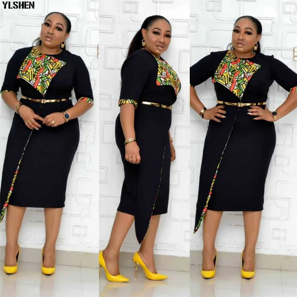 African Dresses For Women African Clothes Africa Dress Fashion Patchwork Print Dashiki Clothing Ankara Plus Size Evening Dress 03
