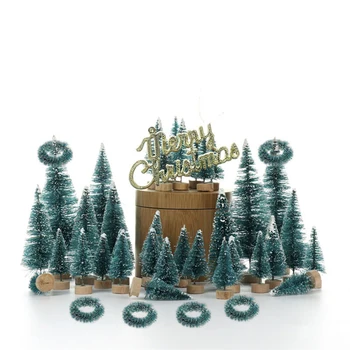 

Model Artificial Mini Christmas Tree Frosted Sisal Pine Tree Snow frost