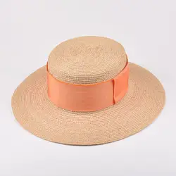 Новая корейская шляпа для защиты от солнца летняя с плоской подошвой Raffia Солнцезащитная Повседневная Женская кепка праздник Пляж анти-УФ