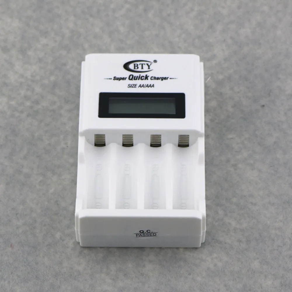 4 слота AA AAA зарядное устройство ЖК-экран дисплей США ЕС разъем кабель питания для NiCd NiMH батарея перезаряжаемые батареи зарядное устройство