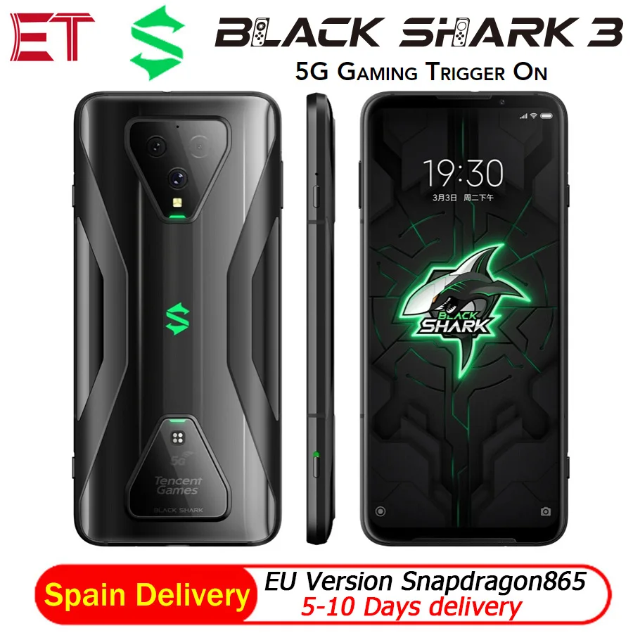 Spain Delivery EU Version Xiaomi Black Shark 3 5G Mobile Phone 6.67 Spain Delivery EU Version Xiaomi Black Shark 3 5G Mobile Phone 6.67