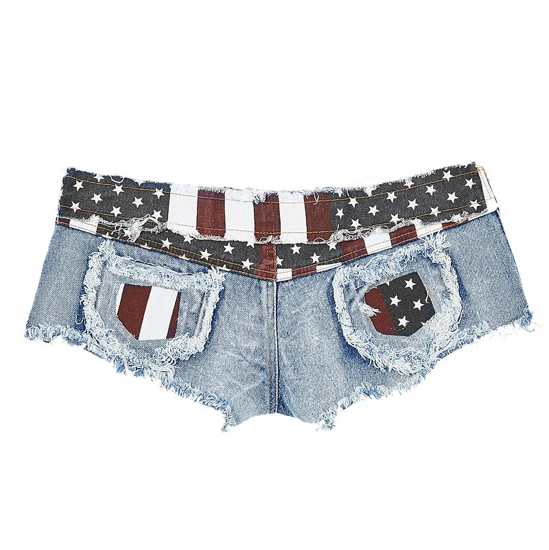 2 women denim shorts