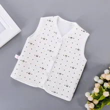 Теплый детский жилет из чистого хлопка толстый Детский кардиган для мальчиков и девочек на весну и осень, трехслойный теплый детский жилет