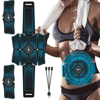 EMS Abdominal Belt Electrostimulation ABS Muscle Stimulator Hip Muscular Trainer Toner Home Gym Fitness Equipment Women Men 1