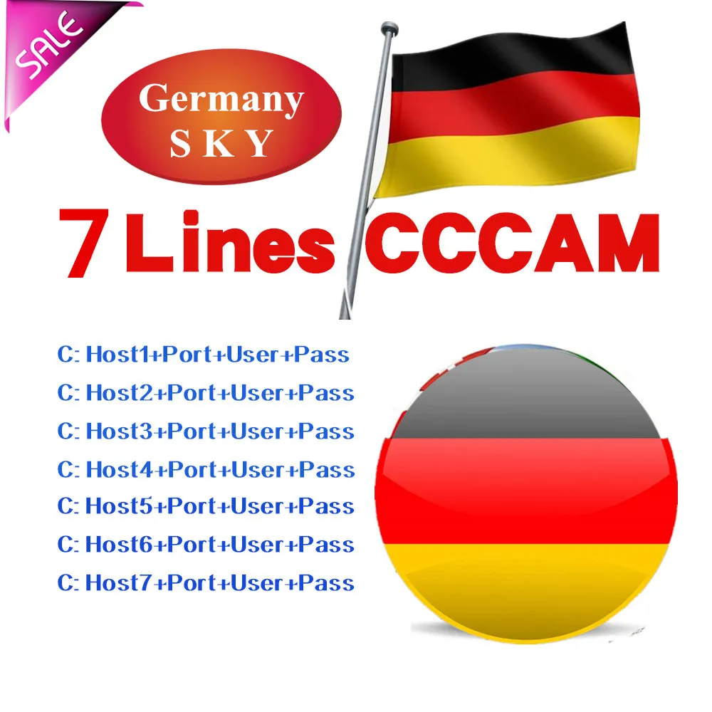 

Cccam 7 lines Full HD 1 Year Germany SKY Oscam Cccam cline for Europe 7 lines Use for Satellite TV Receiver DVB-S2 Server hd