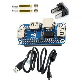 

Raspberry Pi 4B/Zero W USB to Ethernet RJ45 Net work Port USB HUB Hub Splitter