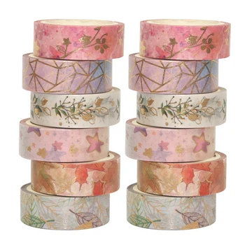 

6Pcs Cute Fresh Washi Tape Kawaii Flower Masking Tape Decorative Tape Sticker Scrapbooking DIY Photo Album Hand Account Sticker