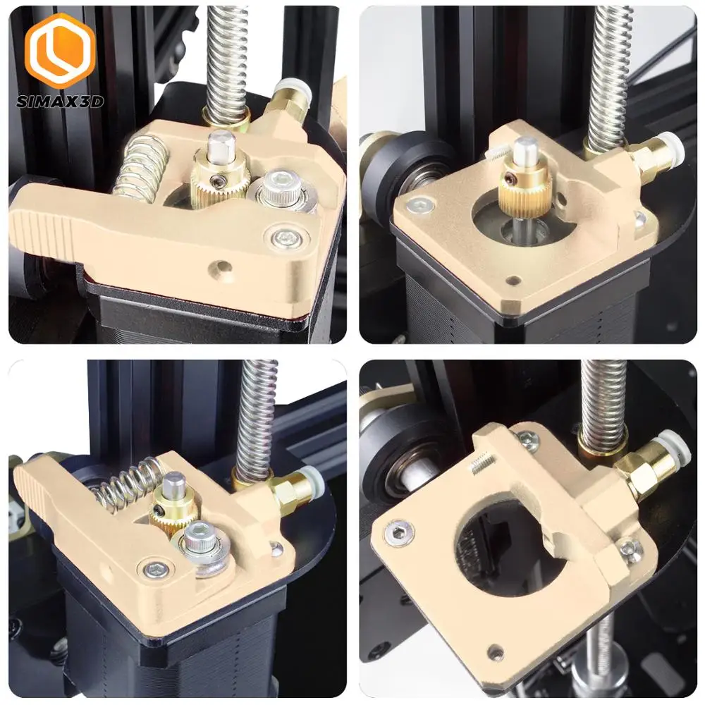 

SIMAX3D 3D Printer Parts Gold MK8 Extruder Kit Replacement Upgrade Metal Parts for Ender 3 3Pro 5 CR-10/10S 10s Pro 10