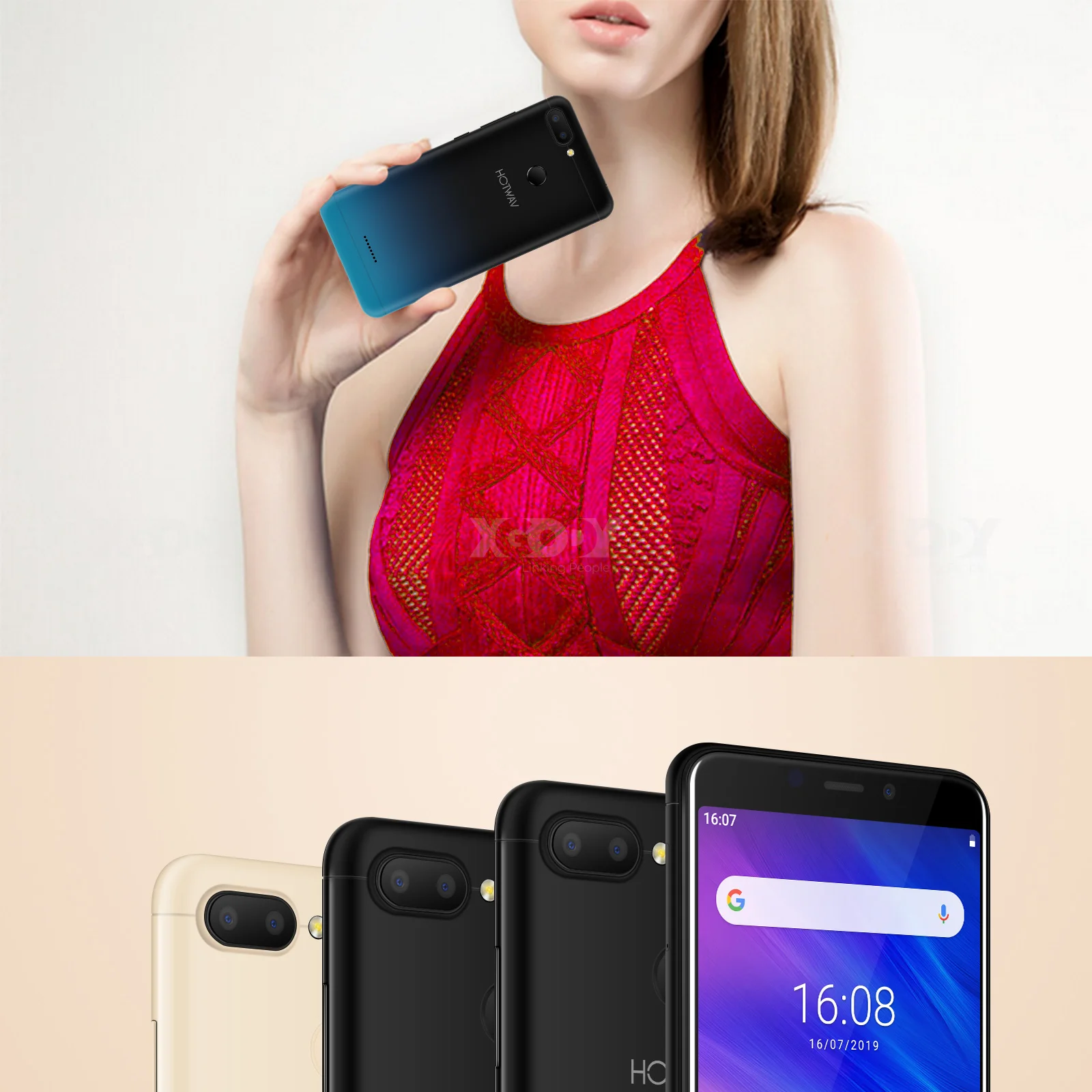 Xgody HOTWAVM6 5 ''Android 9 0 18:9 MT6739 3 ГБ 32 смартфон отпечаток пальца лица ID полный экран В/1A