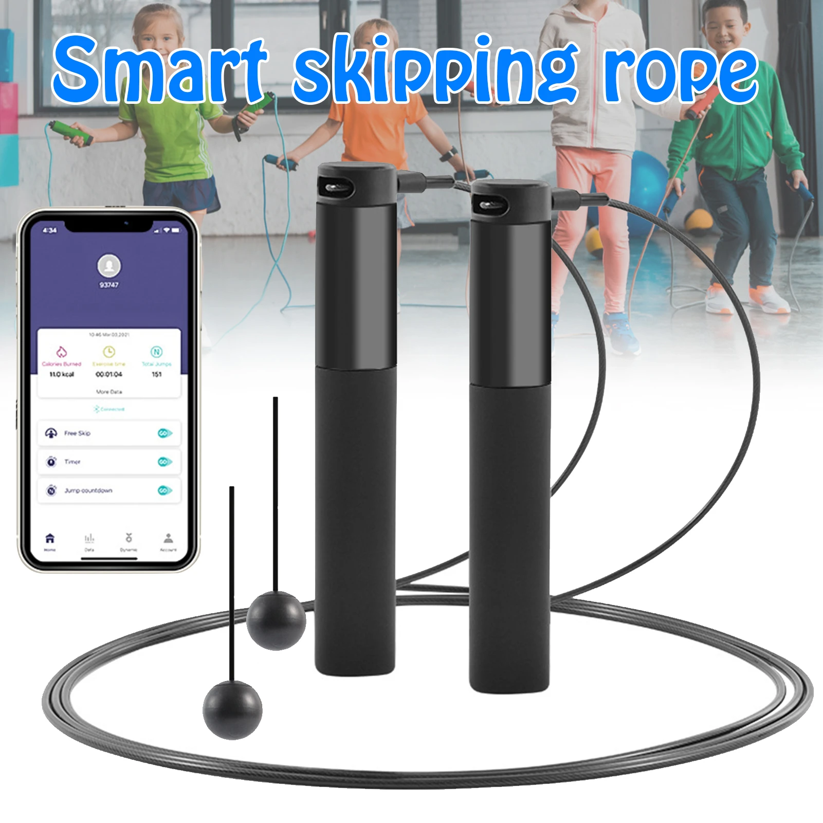 Fitness pit Mauve Smart Jump Rope Met App Data Analyze Usb Oplaadbare Springtouw Met Hd Led  Display Voor Fitness Verstelbare SAL99|Springtouwen| - AliExpress