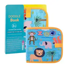 Livre de gribouillage effaçable pour enfants, tapis de dessin réutilisable pour garçons et filles, planche à gribouiller Double face, jouets avec 12 cols d'eau