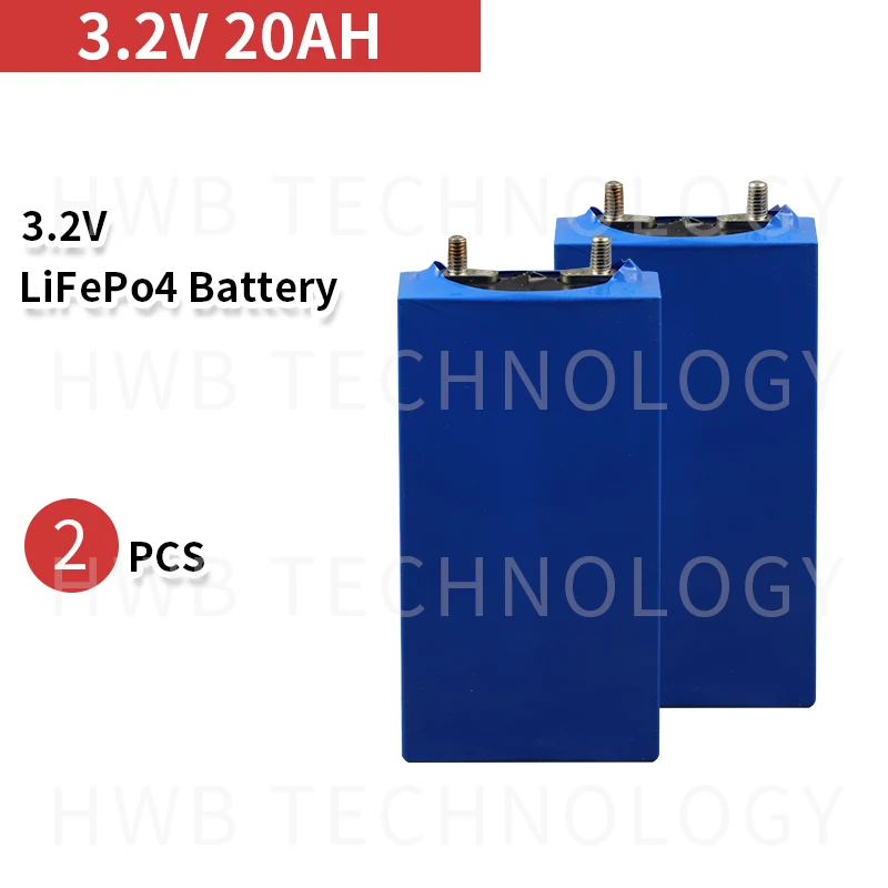 2 упаковки 3,2 В LiFePO4 батарея 20Ah перезаряжаемая литий-полимерная батарея для 12 В 20A Аккумулятор для электровелосипеда UPS преобразователь энергии HID солнечный светильник