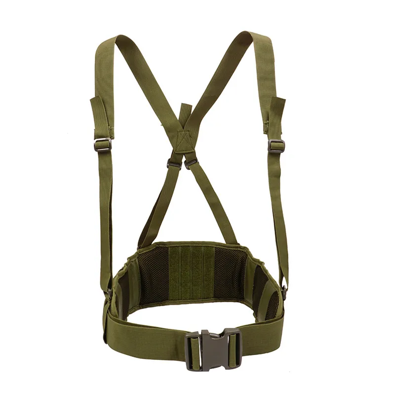 

Military Suspenders Adjustable Cummerbund Nylon Tactical Waist Padded Belt Airsoft Tactical Belt Molle with H-shaped Belt