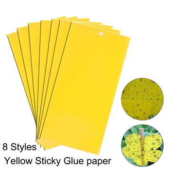 

10pcs New Hot Yellow Sticky Glue paper Insect farmland Crops Trap Catcher Killer Fly Aphids Wasp Rural area Lot Pest Control