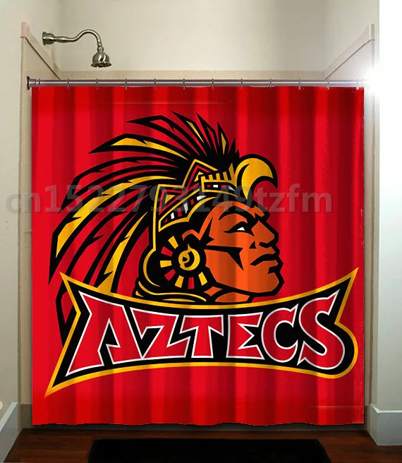 Водостойкая занавеска для душа s San Diego State Aztecs занавеска для душа s принт полиэстер ткань занавеска для ванной комнаты с 12 крючками