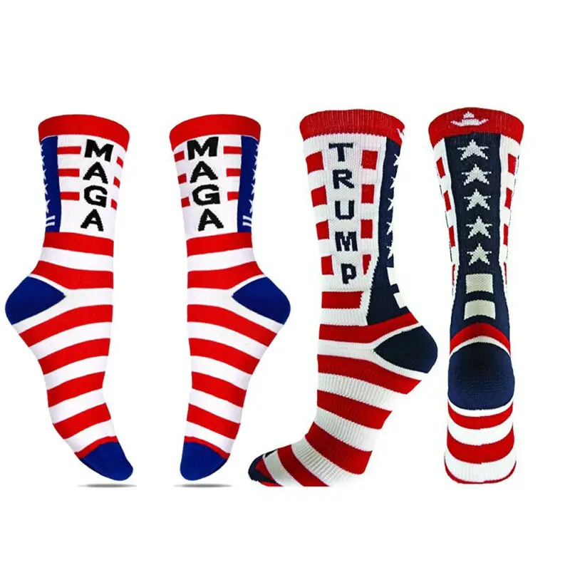 

Goocheer 2019 NEW Socks Donald Trump MAGA General Election Stars Striped Casual Unisex Stocking