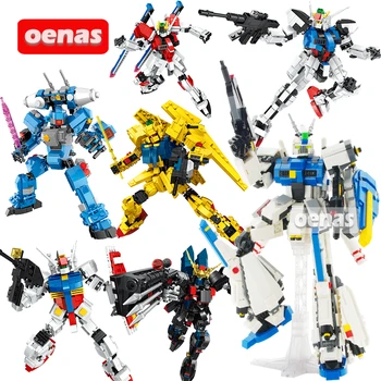 

MOC Creative super Robot war mecha Classic Gundamly model Fixed bracket building block bricks kits kids toys Boys Christmas Gift
