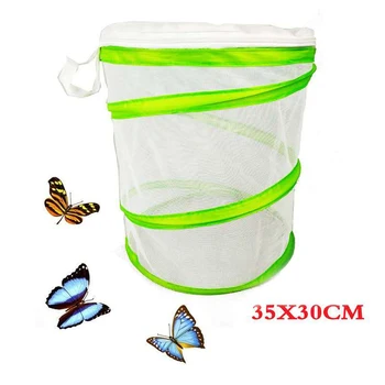 

Folding Insect Mesh Cage Breathable Habitat CageInsect And Butterfly Habitat Cage Feeding ContaineMantis Cylindrical Breeding