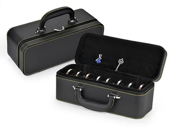 

TX006 New Jewelry Box Large Capacity Leather Storage Jewelry Box Earring Ring Necklace with Mirror Watch Jewelry Organizer