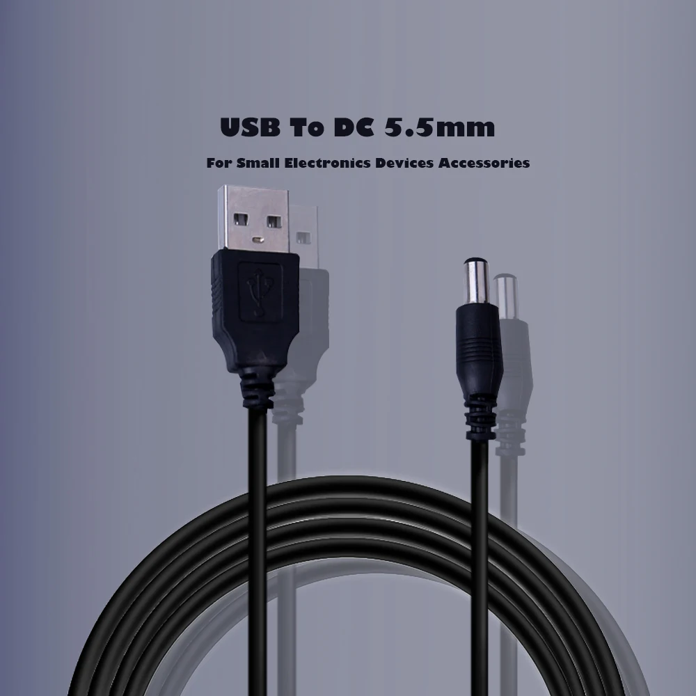 USB к 5 мм DC В кабель питания штекер разъем зарядный для небольших электронных