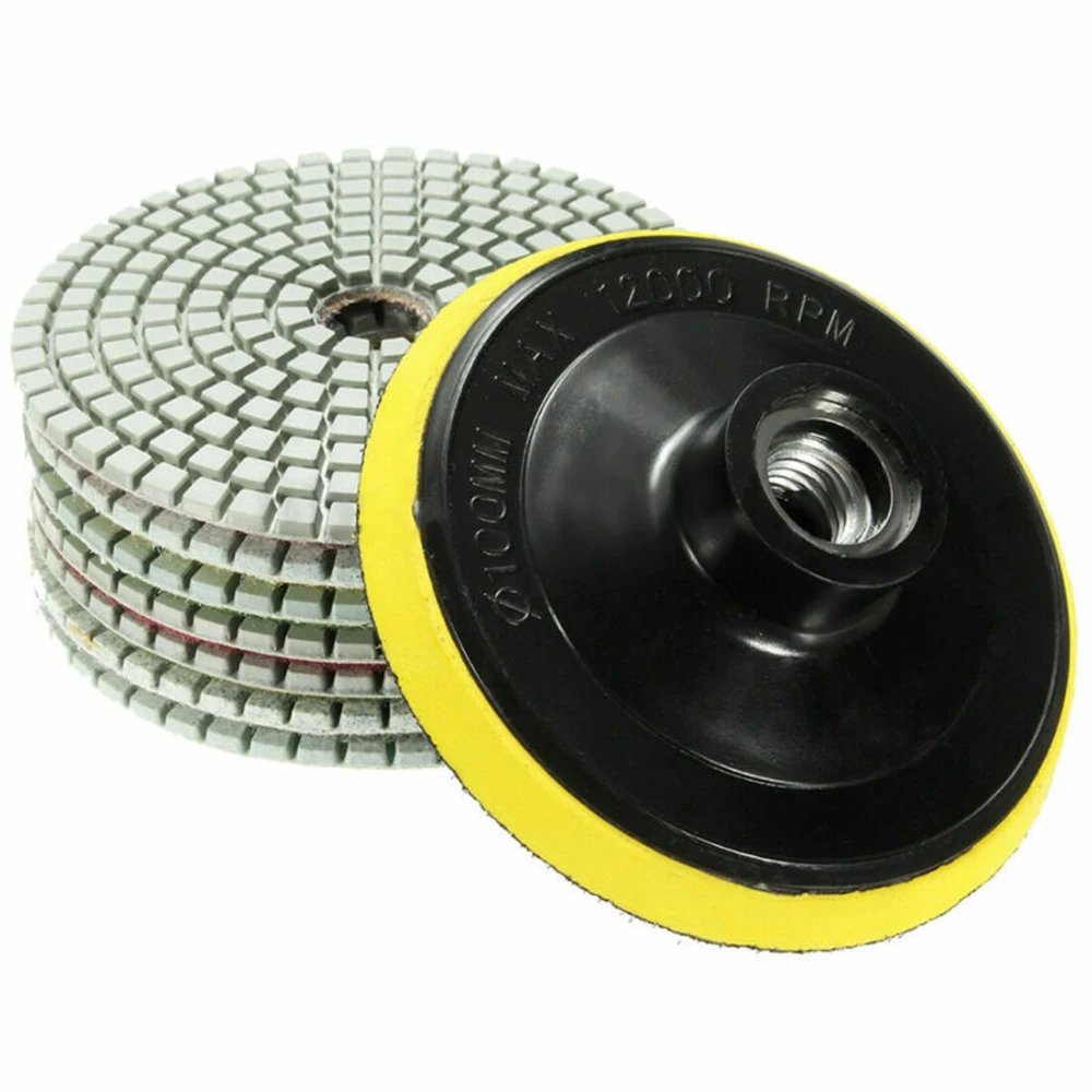 

Diamond Polishing Pads 3 Inch Wet/Dry 8 Piece Set Granite Stone Concrete Marble Diamond Polishing Pad Kit For Home Diy Tools