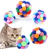 Colorful Bouncy Ball Cat Toy Handmade Plush Ball Cat Interactive Toy Mimi Favorite Pet Supplies  Cat Toys Interactive ► Photo 3/6