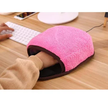 

USB Heated Mouse Pad Mousepad Mat Mause alfombrilla ordenador Hand Warmer with Wristguard Warm Winter Mouse Mat USB Port