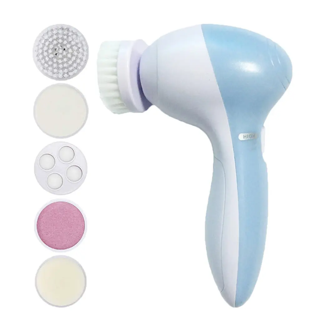 

Facial Cleansing Brush Skin Care Face Brush Set with 5 Brush Heads entle Exfoliating & Removing Blackhead Massager For Face Care