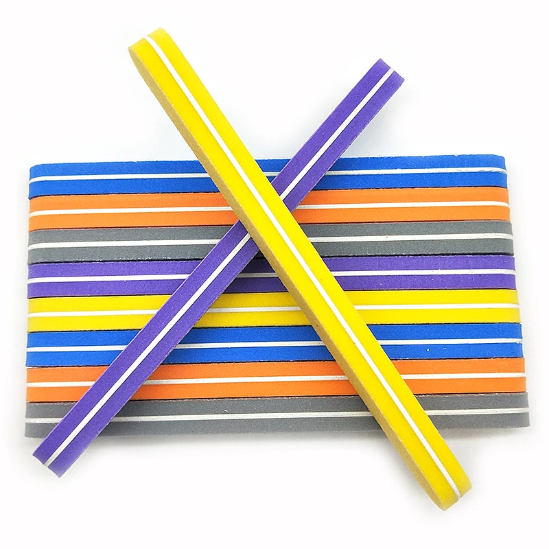 10pcs/lot Sponge Double Side Nail file buffer 100/180 Of Trimmer Buffer lime a ongle Nail Art Tool Washable Buffing Sanding File