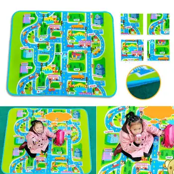 

Infant Baby Kids Crawl Playing Fun Car City Traffic Game Play Mat Rug Carpet Toy