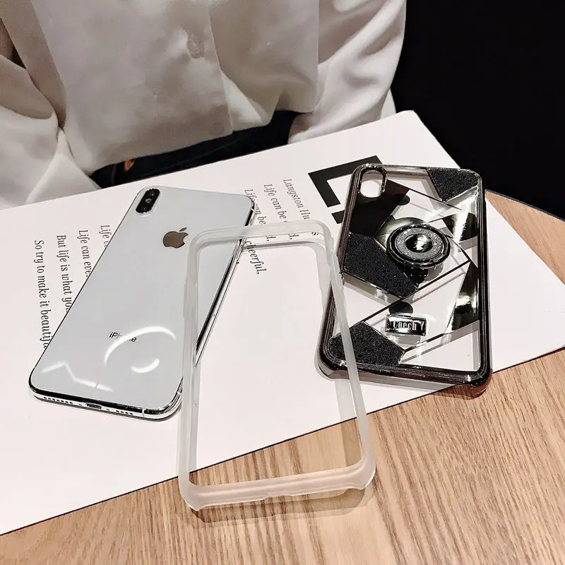 LOVERONY блестящие стразы палец кольцо чехол для телефона для iPhone XS MAX XR X Bling 2-в-1 крышка чехол для iPhone 6 6S 7 8 Plus