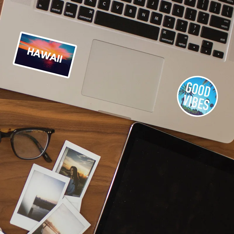 10/30/50PCS Outdoor Hawaii Surfing Stickers Summer Tropical Beach Surfing Waterproof DIY Surfboard Car Skateboard Decal Sticker decorative stickers car sticker decal