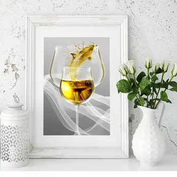 

Custom Poster Water Glass cup#k Canvas Wall Art Picture Set Posters Home Decor Prints Abstract Prints for Room20-0630-55