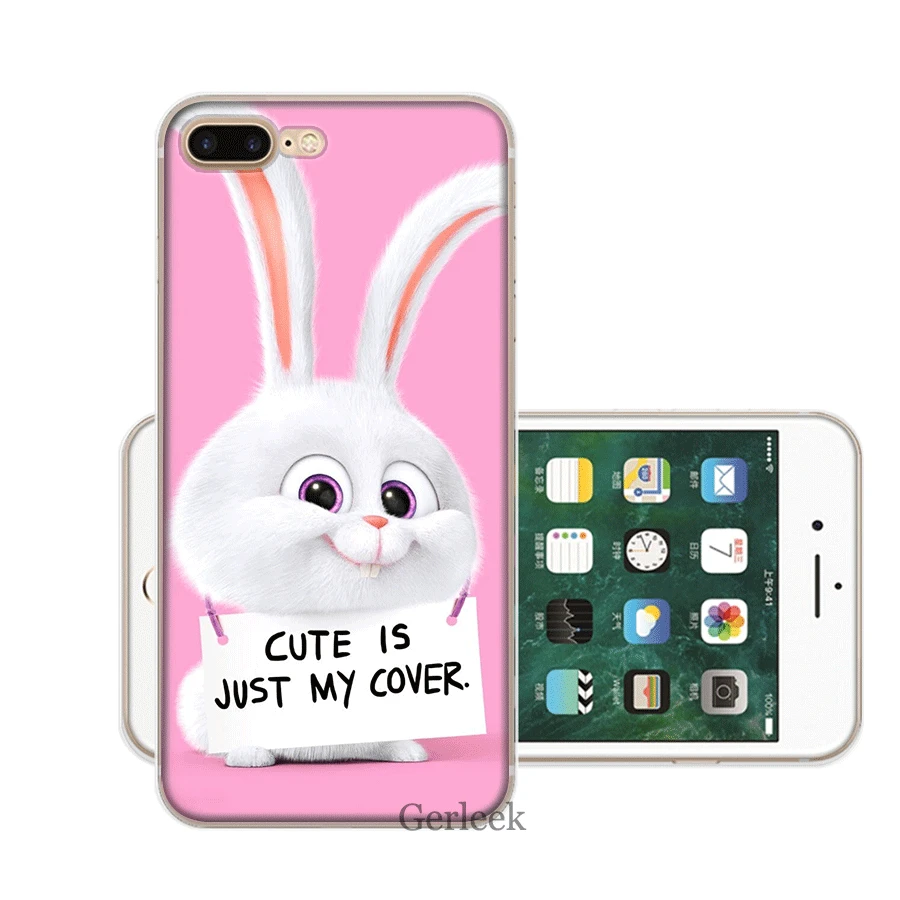 Чехол для мобильного телефона из ТПУ для iPhone 11 Pro XR X XS Max iPhone 7 8 6 6S Plus 5 5S SE, чехол с милым кроликом
