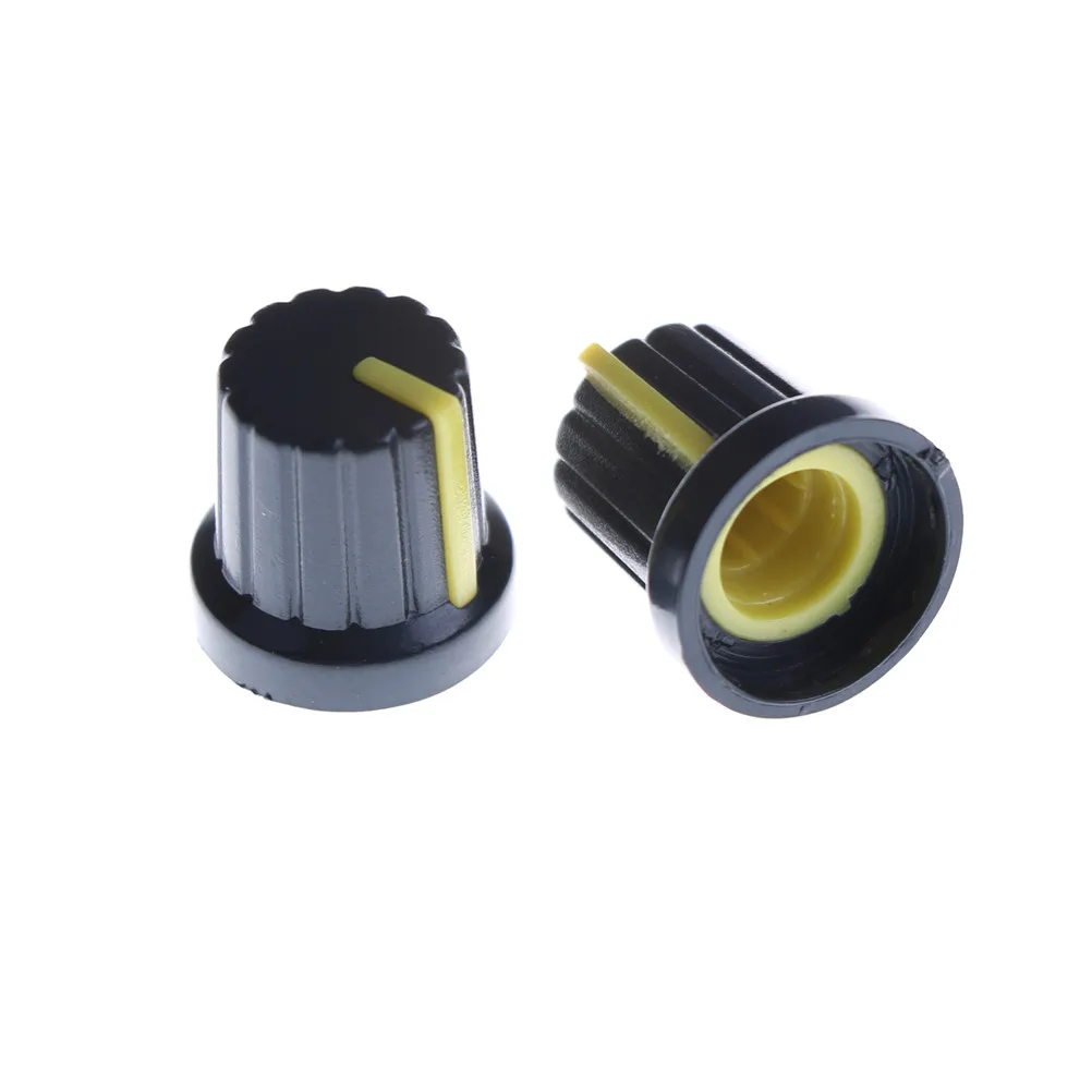 20 Pcs Indicating Small Knob Shaft Hole Dia Potentiometer Pot Knobs Caps 6mm