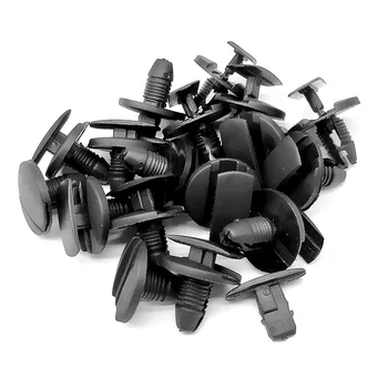 

Black Car Fasteners Clip Push Type Rivet Retainer Bumper Fender Part Set Kit