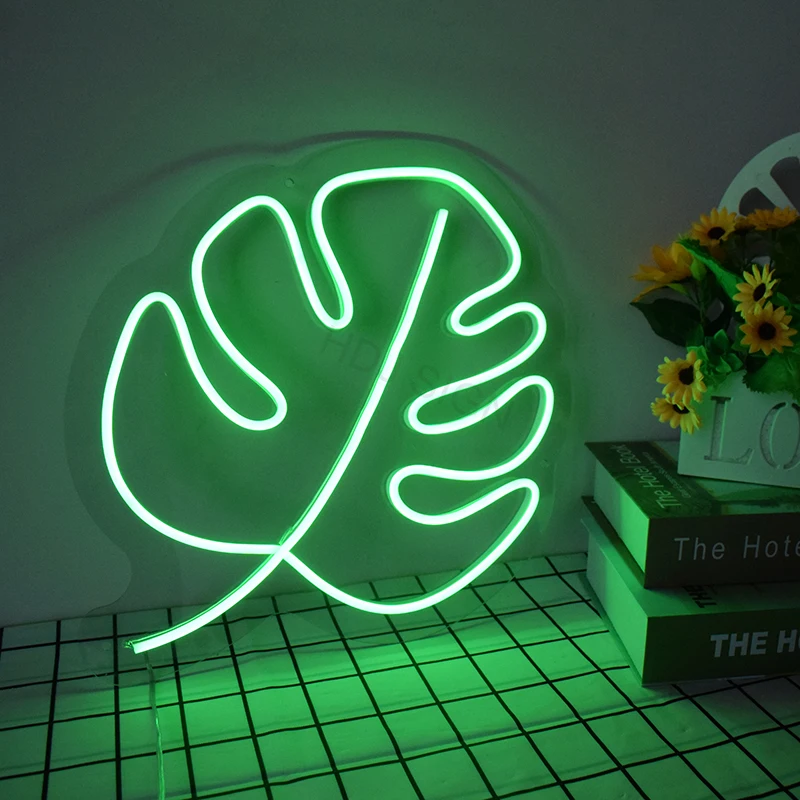 Monstera Leaf Neon Light Aesthetic Light Up Wall Art By, 43 OFF