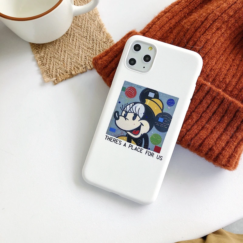 Мягкий ТПУ чехол s с рисунком Микки и Минни для iPhone 8 7 Plus, матовый Шелковый чехол для iPhone X XS Max XR 11 Pro Max, задняя крышка