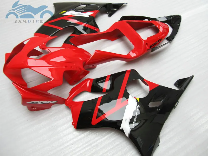 Высокое Качество Инъекции обтекатель комплект Подходит для Honda CBR 600F4i 2001 2002 2003 CBR600F4i 01 02 03 красный черный ABS обтекатель наборы HT13