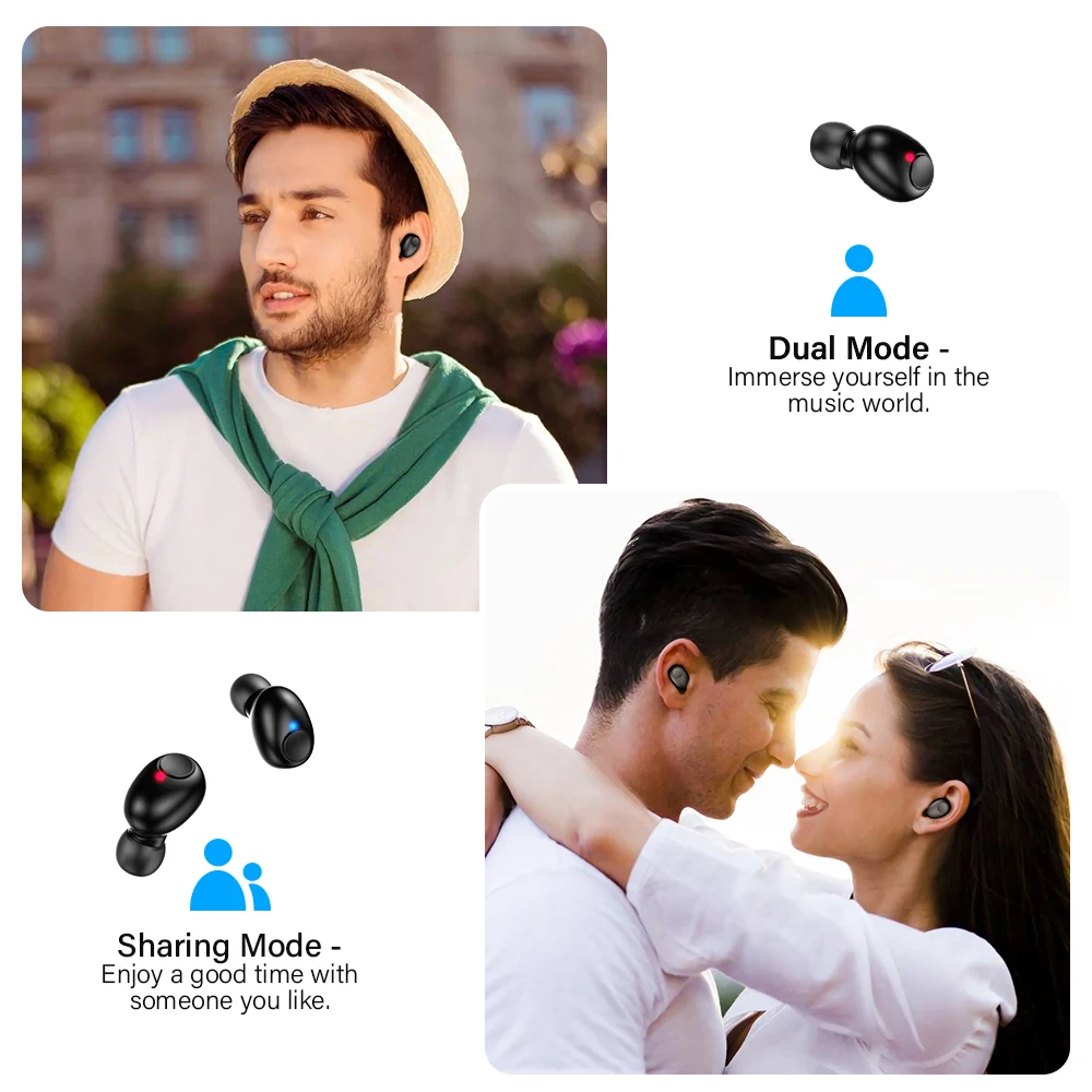 US $21.09 Dacom T8 Wireless Headphones Bass Bluetooth 50 Earphone Waterproof Mini True Tws Earbuds With Power Bank Led Display Pk I12 Tws