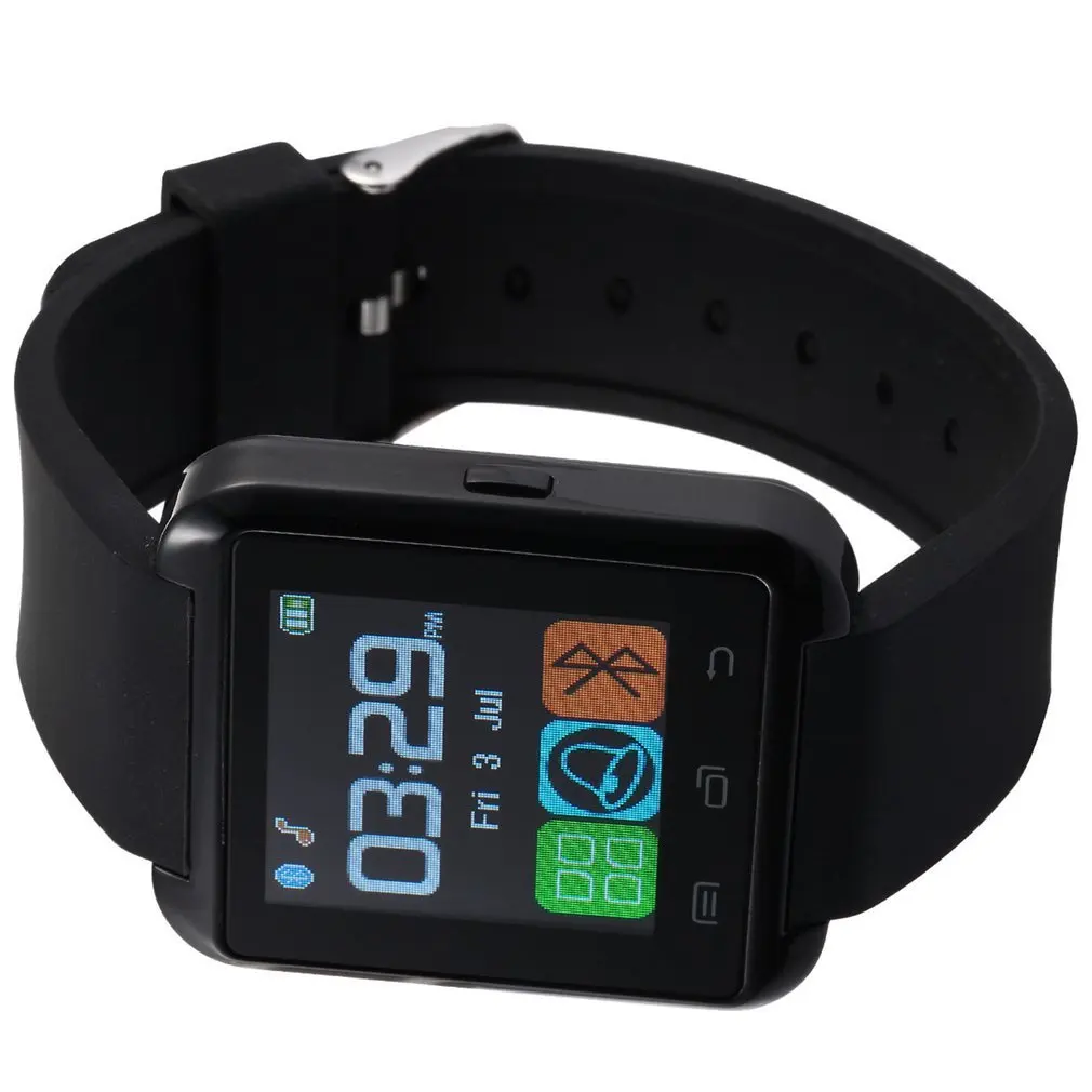 Black Smart Watch Touch Screen TFT LCD Display Simple Watch Waterproof Casual Wrist Watch For Men And Women